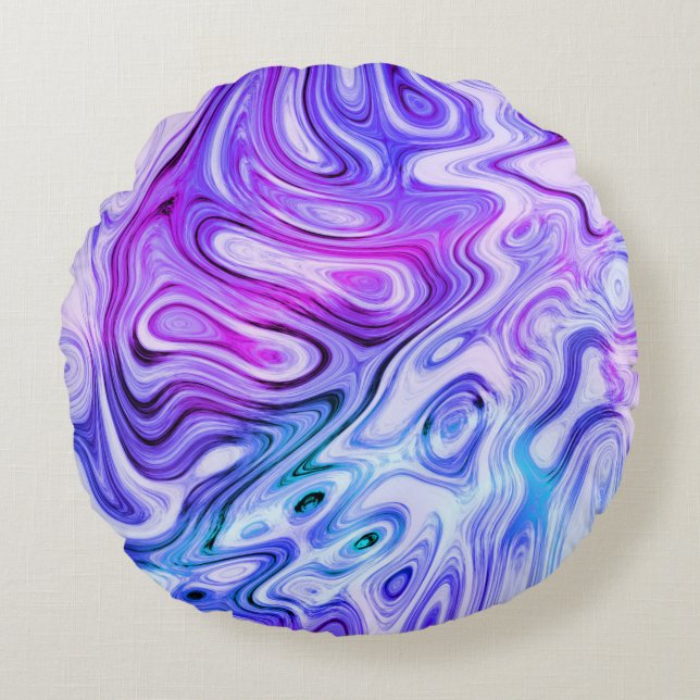 Cojín Redondo susurro fantasmal, pastel de mármol: (Anverso)