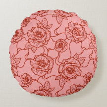 Susurros de patrón floral de línea elegante y Rosa