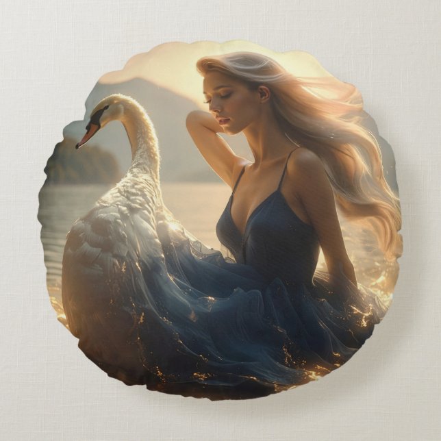 COJÍN REDONDO SWAN LAKE - BALLET & DANCE -  (Anverso)