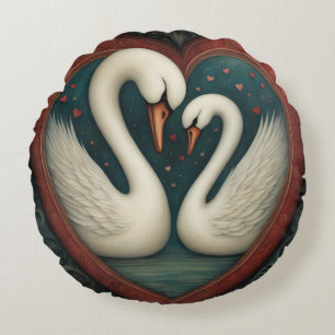 Cojín Redondo Swan Love 1