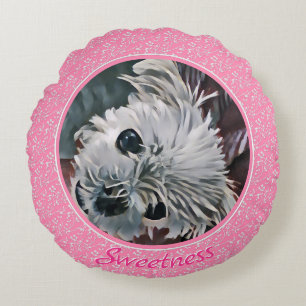 Cojín Redondo Sweetness-Pink-Puppy-Template