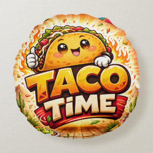 Cojín Redondo Taco Time - Fiesta Fiasco - Foodie Fiends