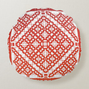 Cojín Redondo Talavera mexicana ornamental tradicional. Diseño m