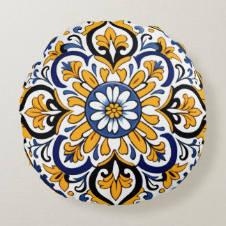 Cojín Redondo Talavera Tile Tres