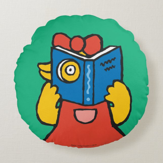 Cojín Redondo Tallulah hace una cara divertida (Anverso)