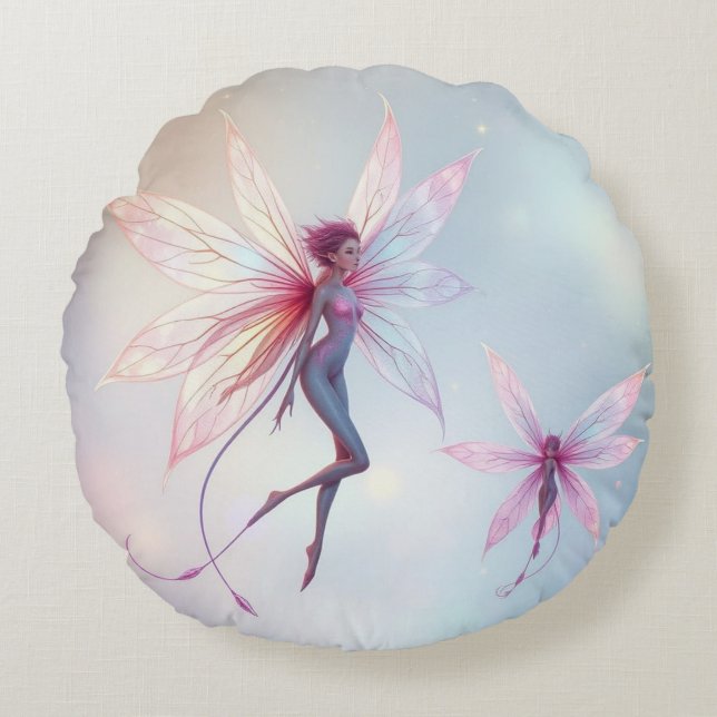 Cojín Redondo „Tanz der Lichtfeen“ (Anverso)