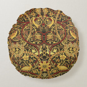 Cojín Redondo Tapiz Falso William Morris Bullerswood