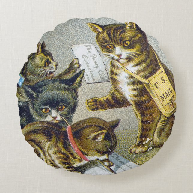 Cojín Redondo Tarjeta comercial del hilo, 1880 (Anverso)