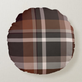 Cojín Redondo Tartán colorido