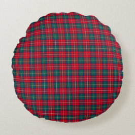 Cojín Redondo Tartan Festivo Tradicional