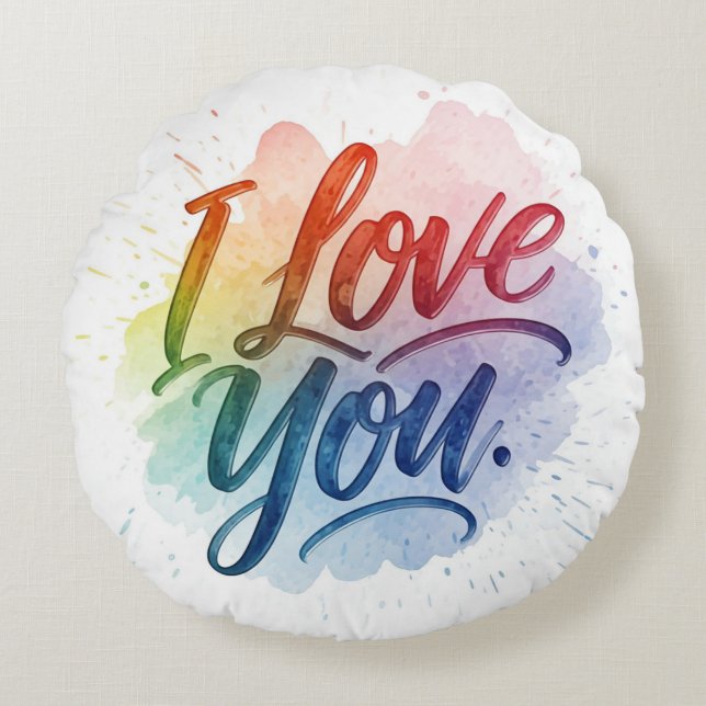 Cojín Redondo Te Amo (Anverso)