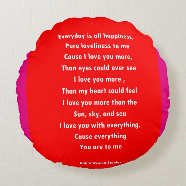 Cojín Redondo Te amo (Anverso)