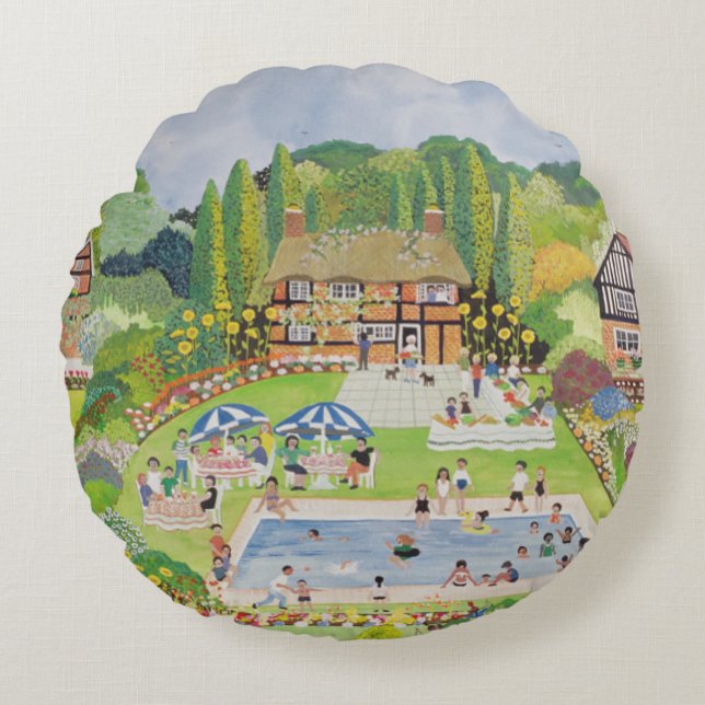 Cojín Redondo Té listo (Anverso)