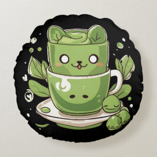 Cojín Redondo té verde matcha