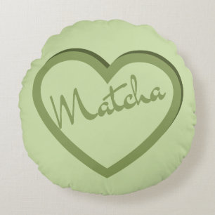 Cojín Redondo Té Verde Matcha, Todo es mejor con matcha