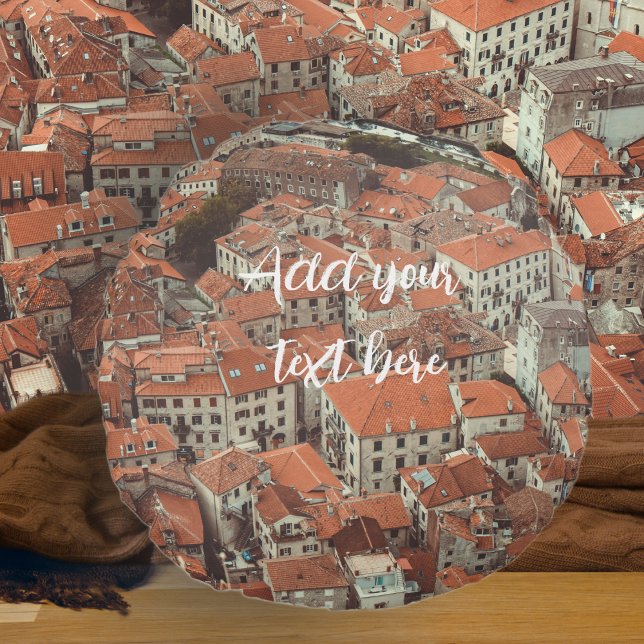 Cojín Redondo Techos rojos de Kotor (Montenegro) (Subido por el creador)