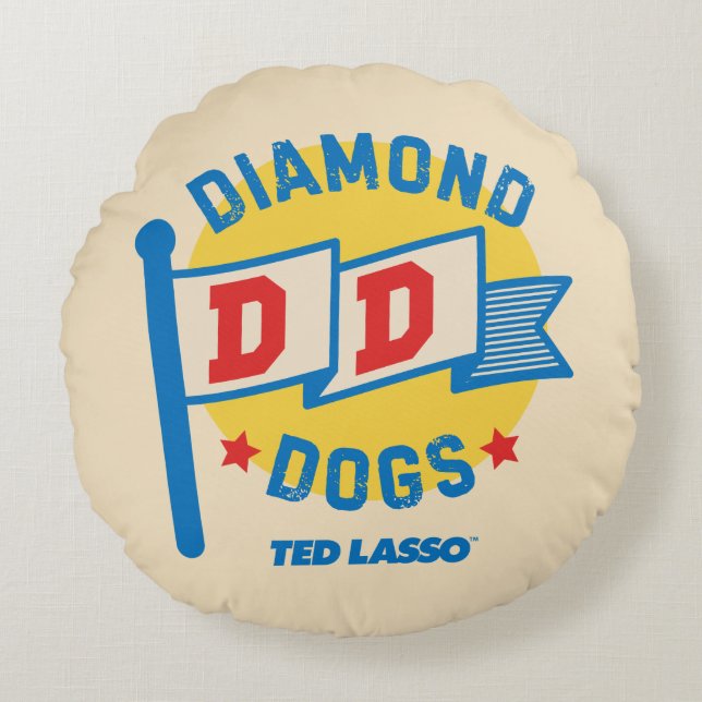 Cojín Redondo Ted Lasso | Diamond Dogs Pennant Graphic (Anverso)