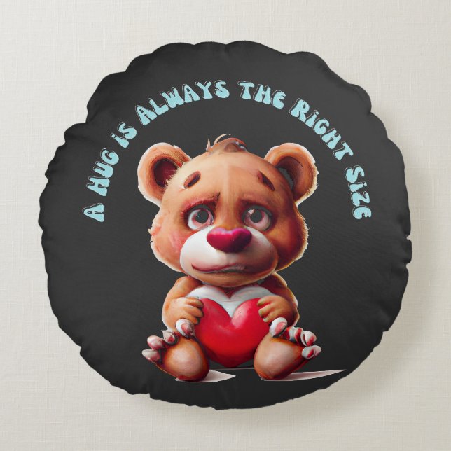 Cojín Redondo Teddy Bear Hug (Anverso)