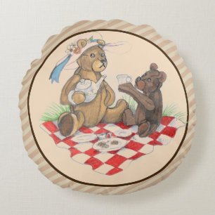 Cojín Redondo Teddy Bear Picnic