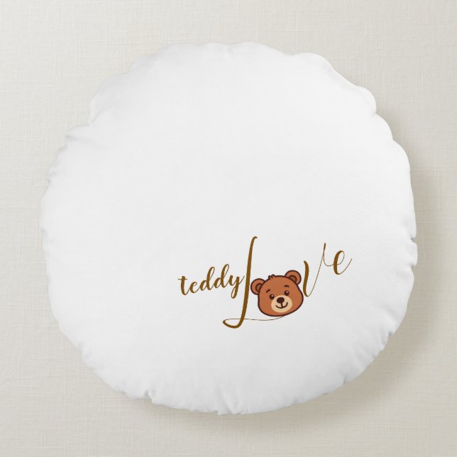 Cojín Redondo Teddy Love Round Pillow (Anverso)