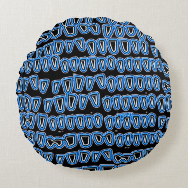 Cojín Redondo Teeth Dentist Dentist Ortodóntist Oral NEON (Anverso)