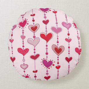 Cojín Redondo Tejas del corazón