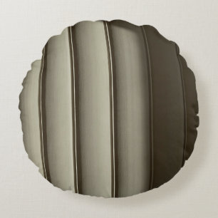 Cojín Redondo Tejidos de rayas blancas y negras