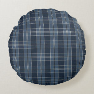 Cojín Redondo tela de patrón tartán Campbell Round Pillow