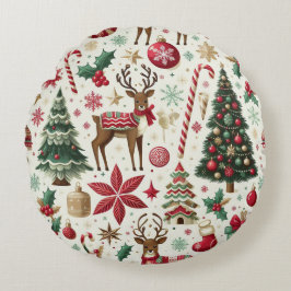 Cojín Redondo Tema de navidades