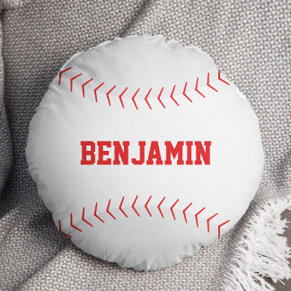 Cojín Redondo Tema del béisbol divertido
