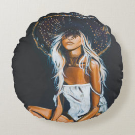 Cojín Redondo Tema del Boho de Guay Algodón Ronda Pillow