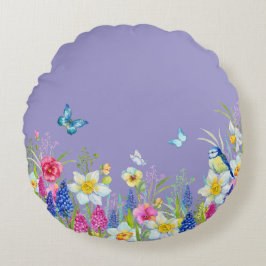 Cojín Redondo Temporada de primavera