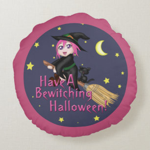 Cojín Redondo ¡Tengan Un Halloween Beber!