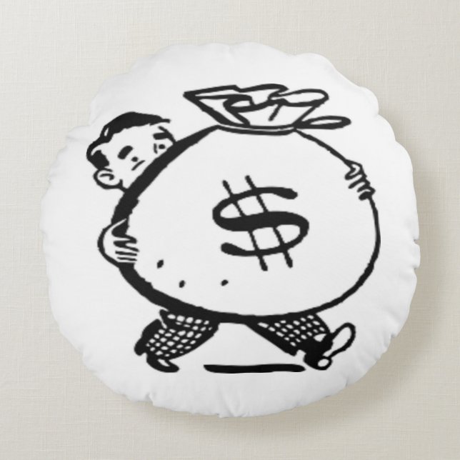 COJÍN REDONDO ¿TENGO DINERO? (Anverso)