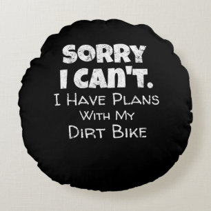 Cojín Redondo Tengo Planes Con Mi Regalo De Bicicleta Sucia