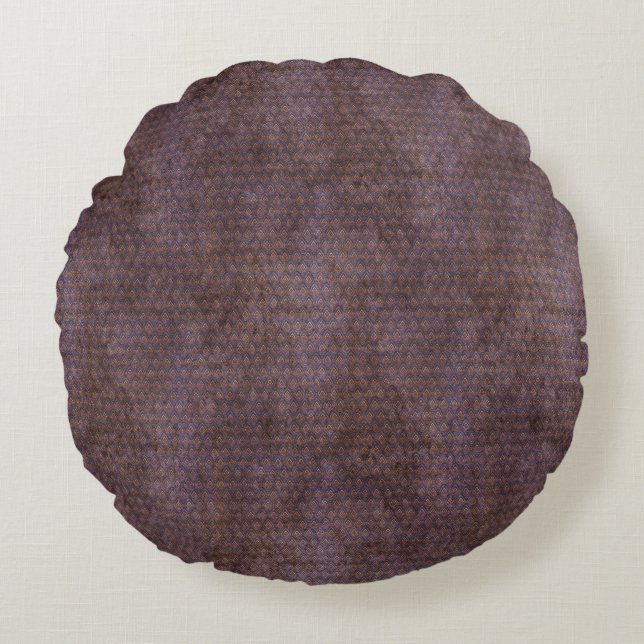 Cojín Redondo Terciopelo Falso - Malva Oscuro (Anverso)