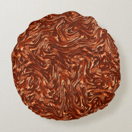 Cojín Redondo Terracota marrón texturizada