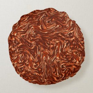 Cojín Redondo Terracota marrón texturizada