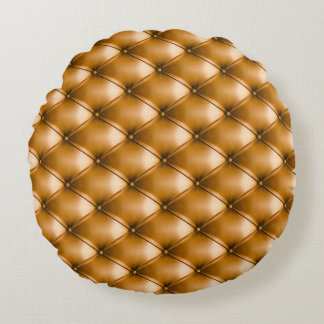 Cojín Redondo Textil del Capitolio Azul: fondo retro