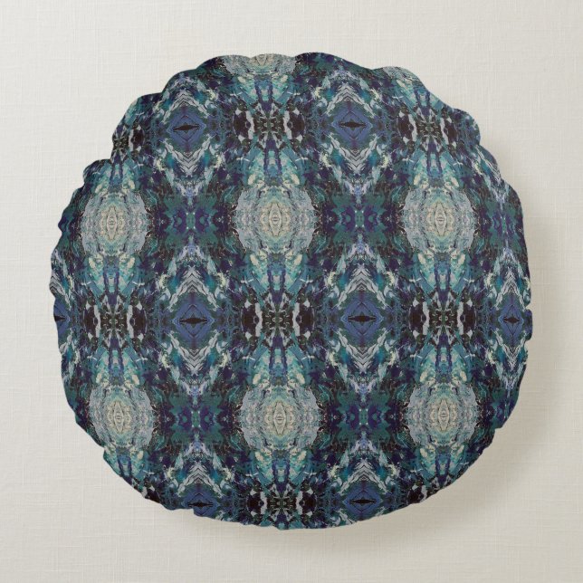 Cojín Redondo Textura #11 de la obra Maritimo (Anverso)