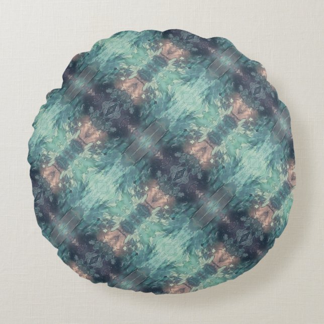 Cojín Redondo Textura #11 de la obra Nuit (Anverso)