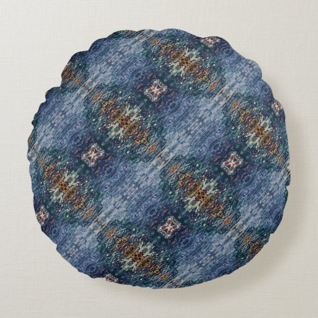 Cojín Redondo Textura #12 de obra Amanecer (Anverso)