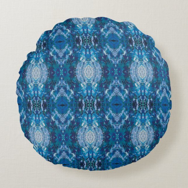 Cojín Redondo Textura #14 de la obra Maritimo (Anverso)