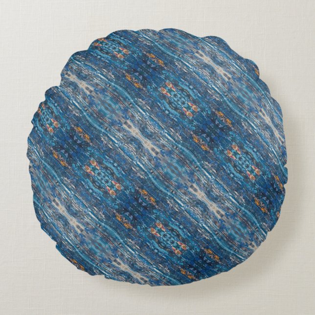 Cojín Redondo Textura #15 de obra La roca (Anverso)