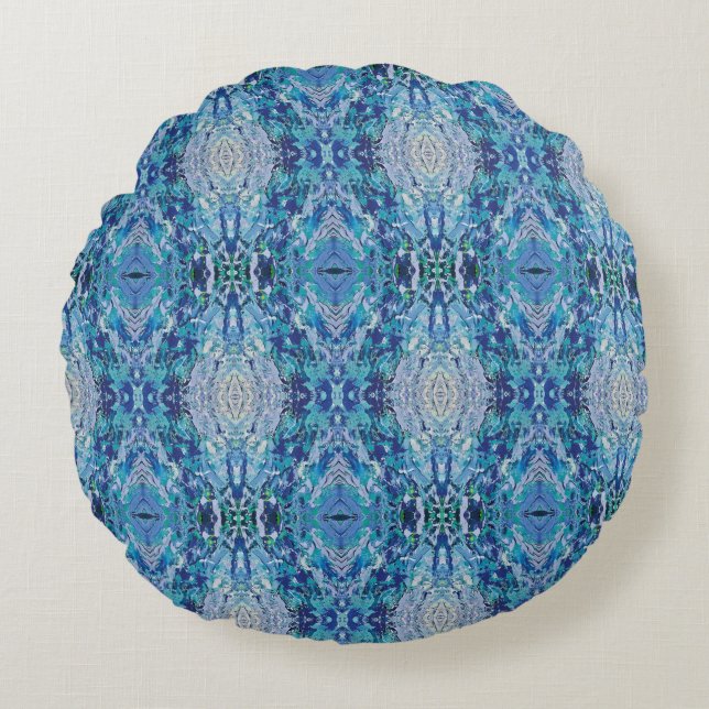 Cojín Redondo Textura #18 de la obra Maritimo (Anverso)