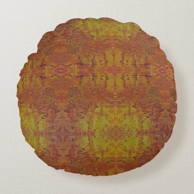 Cojín Redondo Textura #22 de obra Horizonte (Anverso)