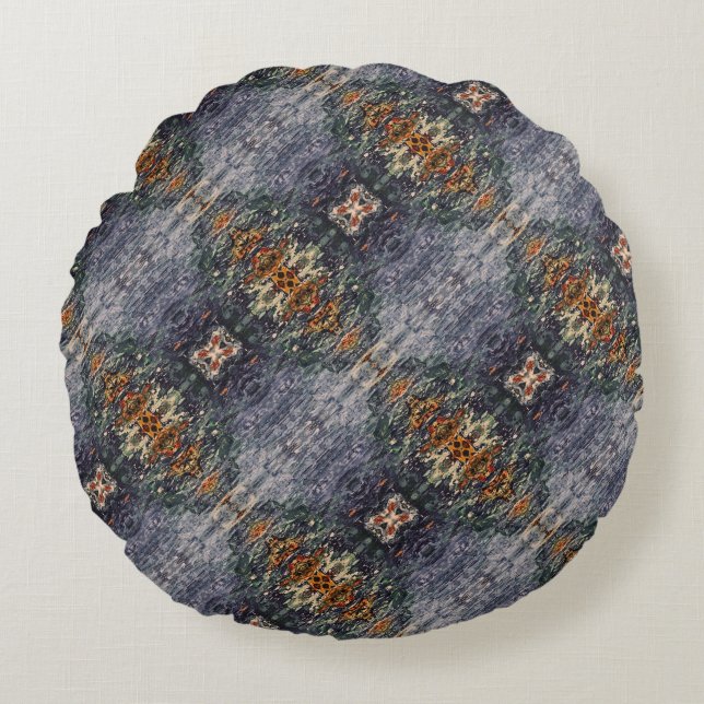 Cojín Redondo Textura #25 de obra Amanecer (Anverso)