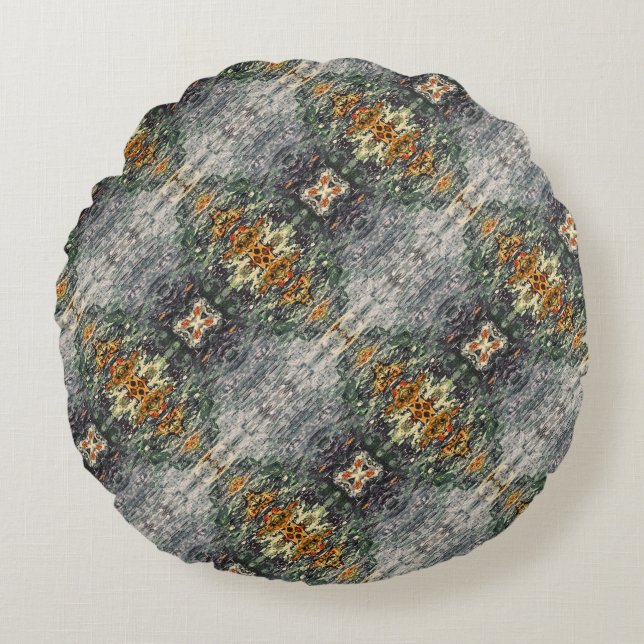 Cojín Redondo Textura #27 de obra Amanecer (Anverso)