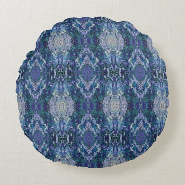 Cojín Redondo Textura #2 de la obra Maritimo (Anverso)