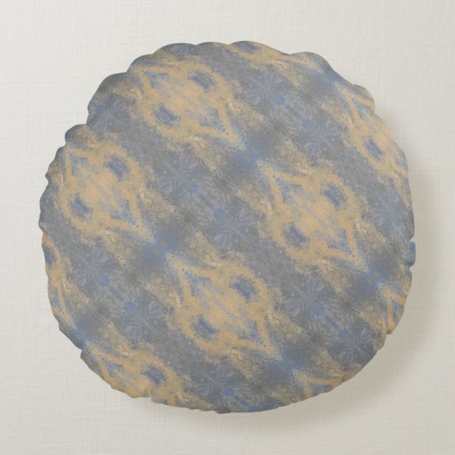 Cojín Redondo Textura #2 de obra La roca (Anverso)